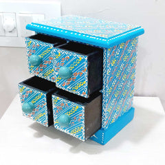 A beautiful painted drawer box with a completely different and unique appearance.