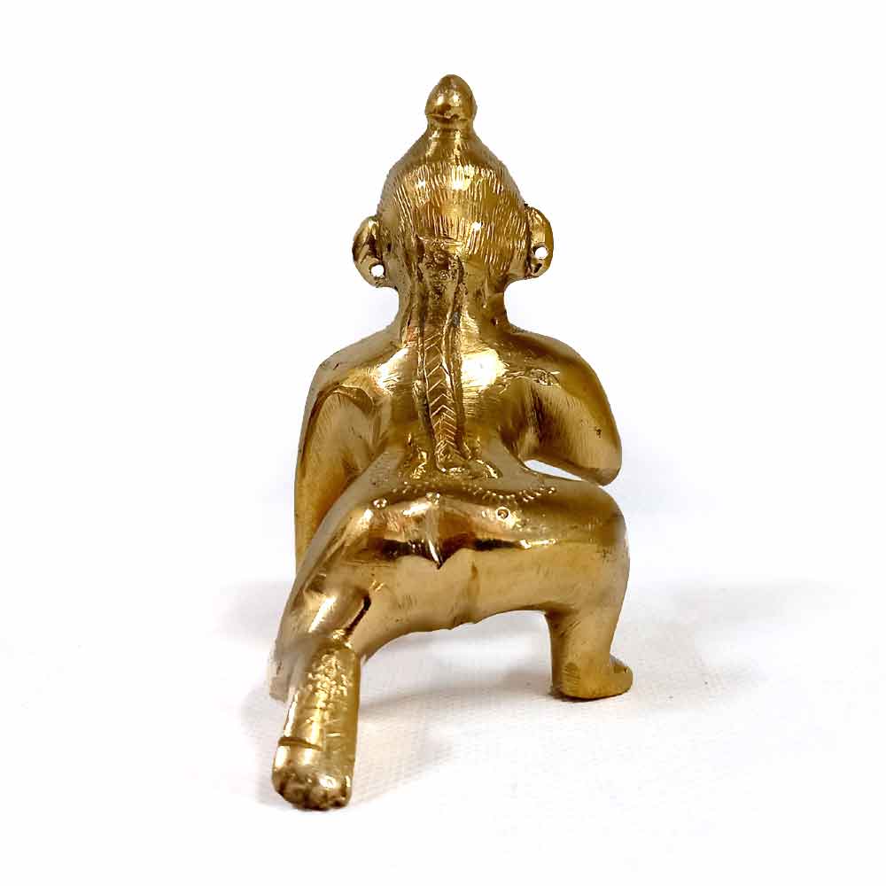 Brass Laddu Gopal murti symbolizing family protection and happiness, authentic Jaipur craftsmanship.