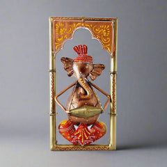 A colorful set of Ganesh frames for wall hanging, made in different styles.