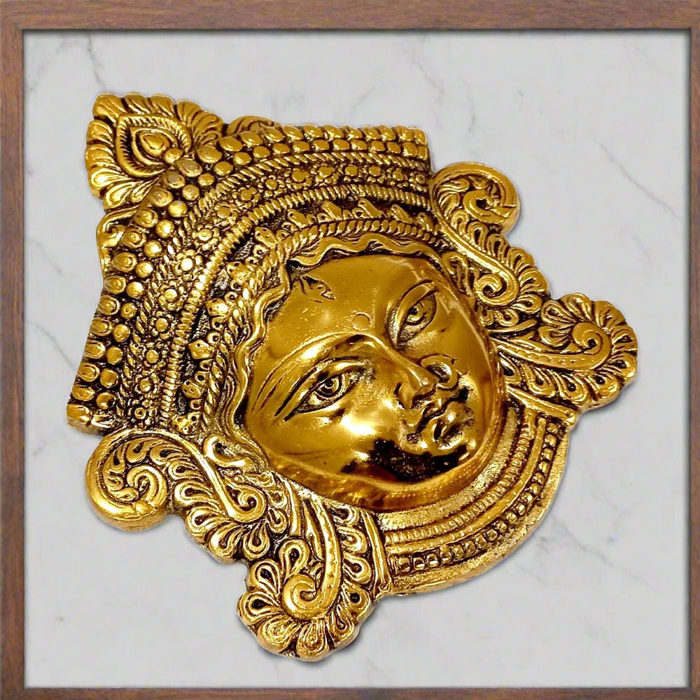 A beautiful Durga Mata face wall decor piece, a great option for return gifts and bulk orders.