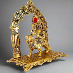 Golden Maa Durga murti home temple positivity centerpiece