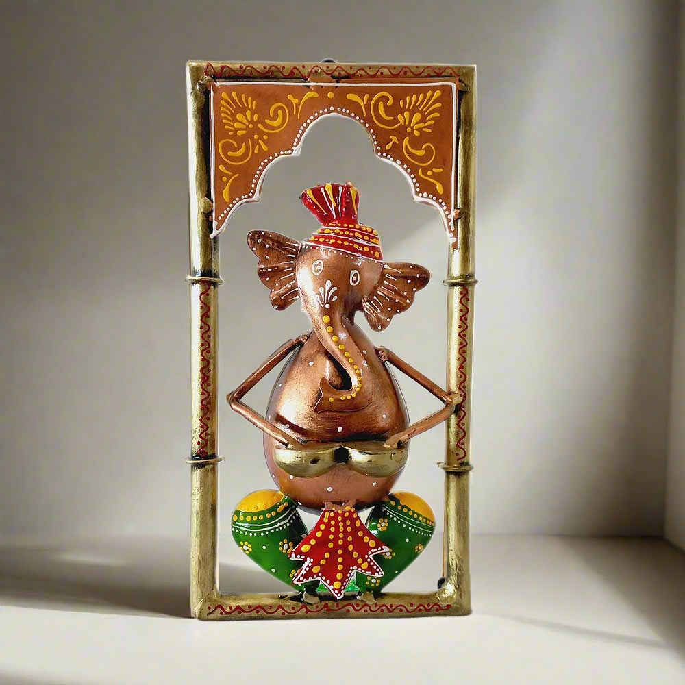 A Ganesha wall art set with beautiful frames, perfect for home and office decoration.