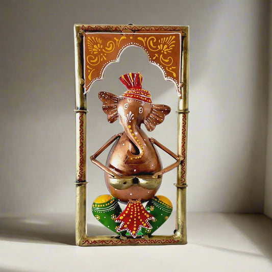 A Ganesha wall art set with beautiful frames, perfect for home and office decoration.