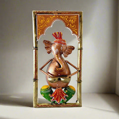 A Ganesha wall art set with beautiful frames, perfect for home and office decoration.