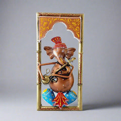 A set of handmade metal Ganesha frames with a beautiful arch design.