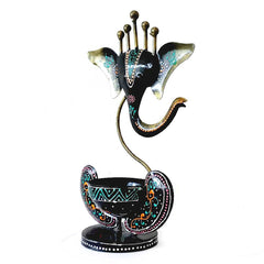 A beautiful handmade metal Ganpati showpiece, a perfect addition to any home.