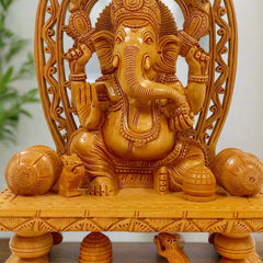 A handmade Vinayak Ganesh idol with superb hand work, perfect for a worship room, home, or office.