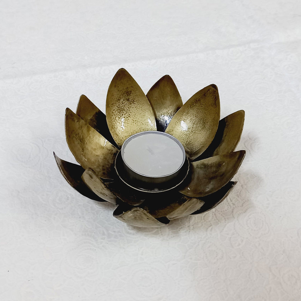 Lotus design metal T light for home decor