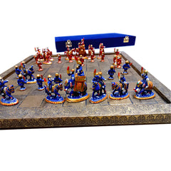 15x15 inch metal play board matching Meenakari enamel chess collection.