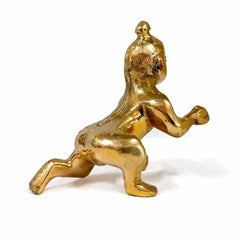 Detailed pure brass Laddu Gopal figurine, perfect Janmashtami gift for spiritual home worship.