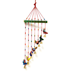 Beautifully shaped slant peacock toran for wall, door, and mandir decor, handmade and hand-painted.