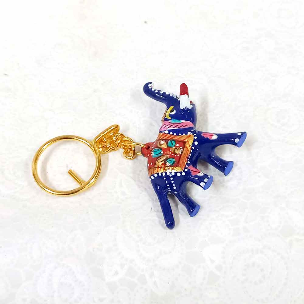 A stunning Meenakari key fob for car, bike, and wardrobe keys that attracts everyone's attention.