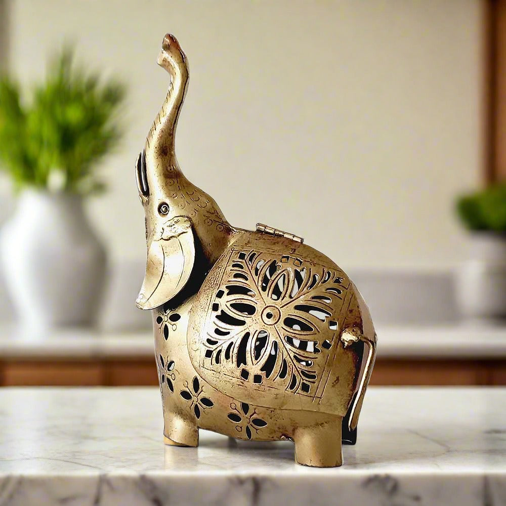 A unique elephant figurine, a wonderful amalgamation of traditional and modern design.