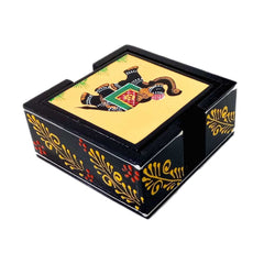 handicrafts wooden coaster set -kkgiftstore