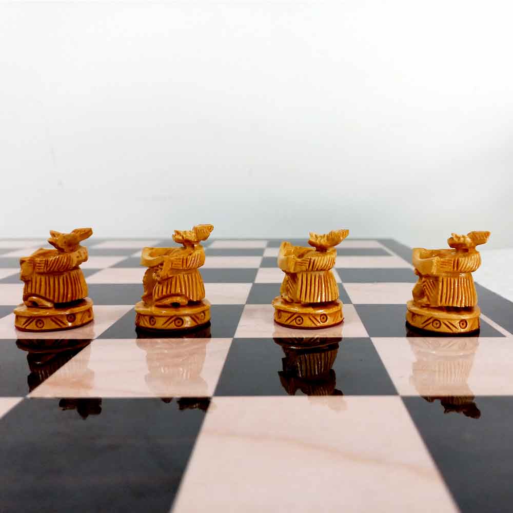 A very cool and beautiful wooden Ambabadi chess set, a perfect gift item.