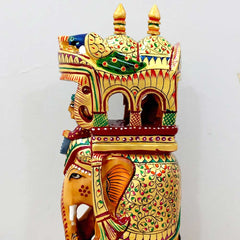 Wooden Elephant Figurine