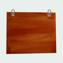 Back view of wooden key and paper holder.