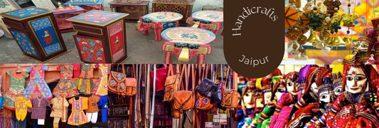 Local markets of Jaipur where a variety of handicrafts and textiles are available