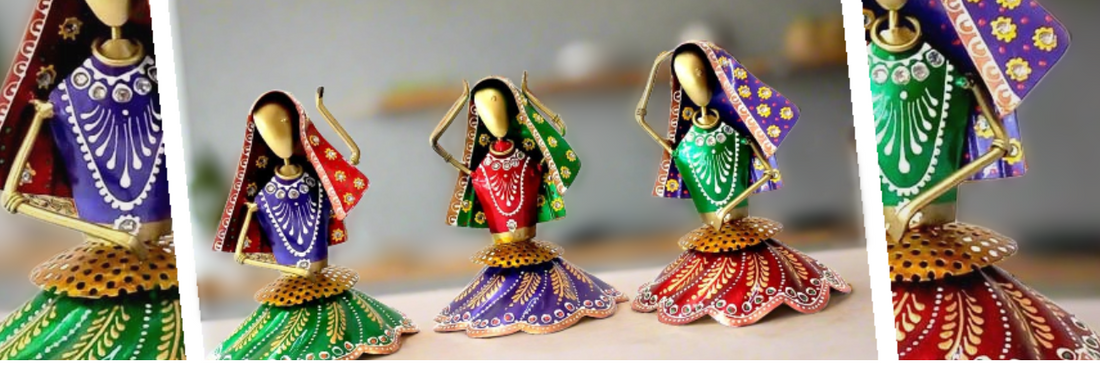 Must-have Rajasthani handicrafts for home decor — Blue Pottery, mirror work, wood carvings and metalware from KK Gift Store Jaipur