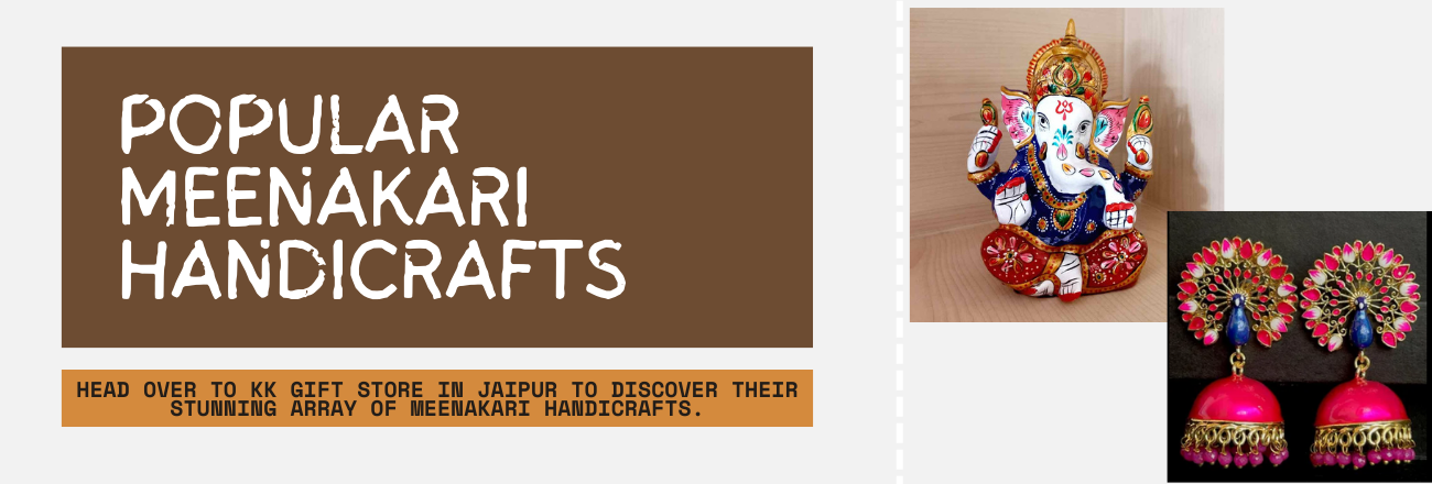 Top 10 popular Meenakari handicraft products from Jaipur — Ganesha, elephant, horse, camel and peacock figurines by KK Gift Store