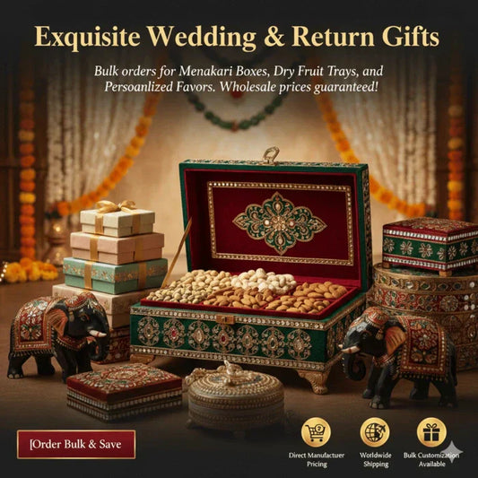Wholesale empty dry fruit boxes collection at KK Gift Store Jaipur for wedding and corporate gifting
