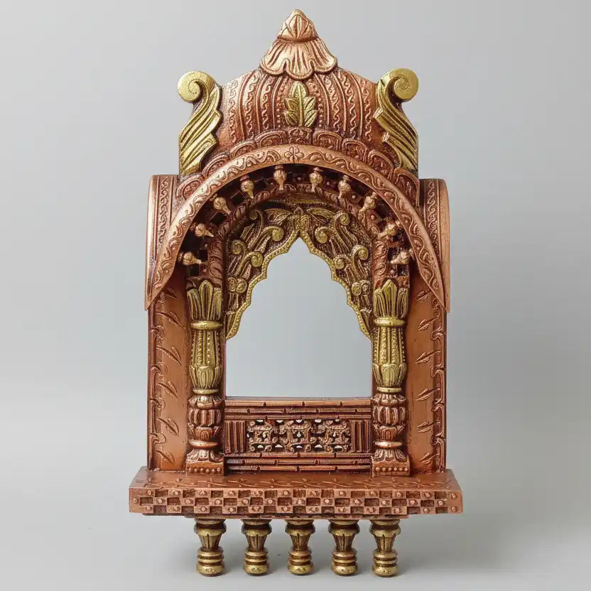 Jaipur Home Decor Collection - Mosaic Lamp, Rajasthani Musician Set, and Handcrafted Serving Tray by KK Gift Store.