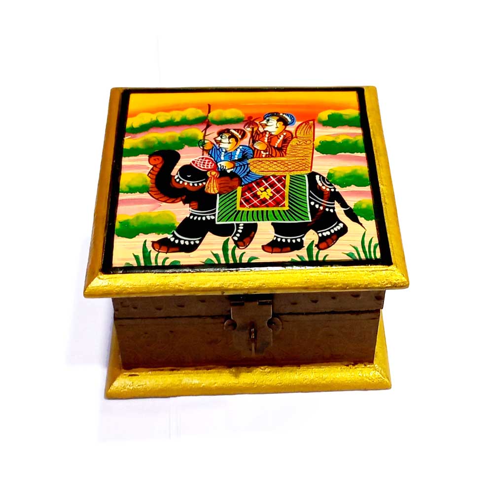 Wooden Painted Jewellery Box