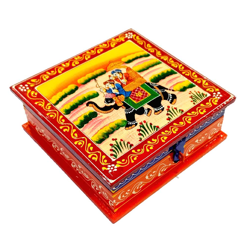 Rajasthani Painting Wooden Jewel Box