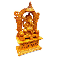Wooden Ganesh Figurine