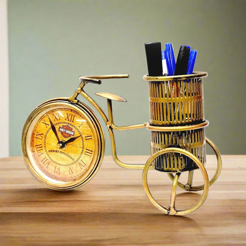 cycle Pen Holder & Clock