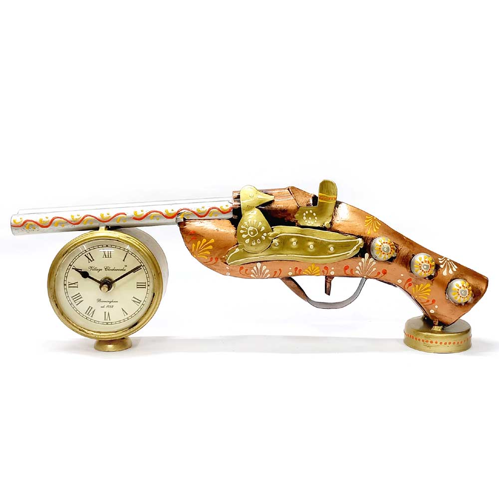 Antique Gun Shaped Table Clock