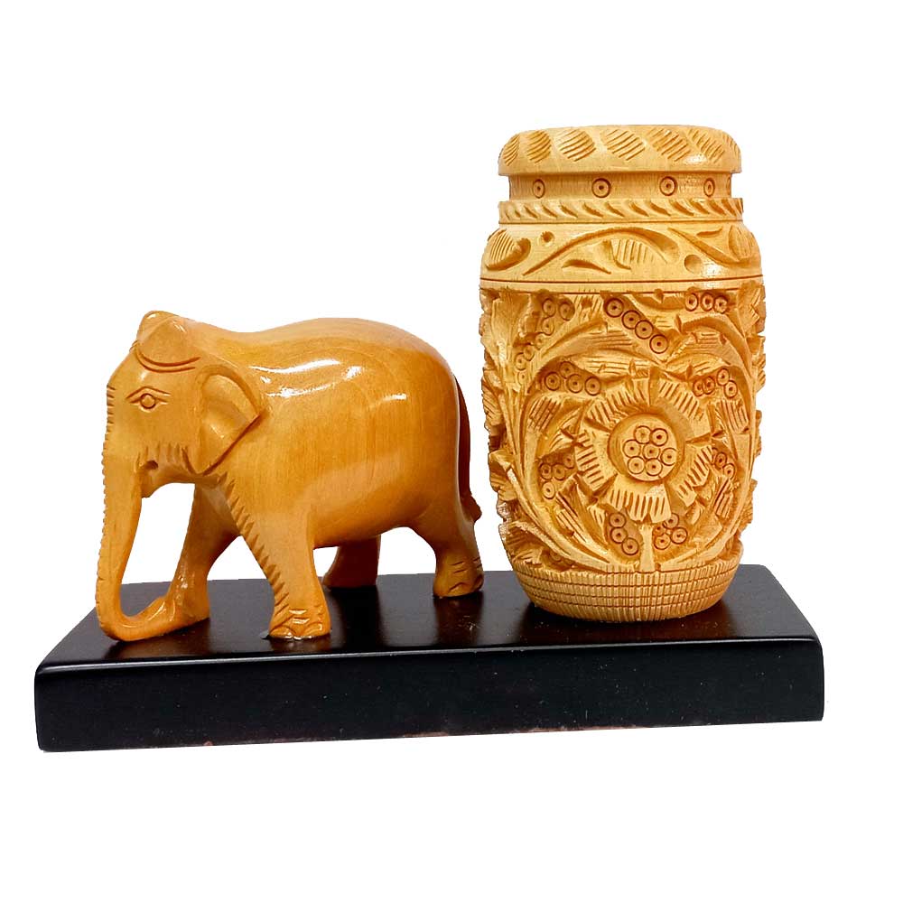 Pen holder with Elephant Idol
