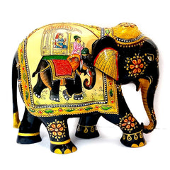 Elephant Figurine with miniature Painting
