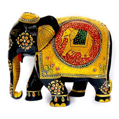 Elephant Statue with Emboss Painting