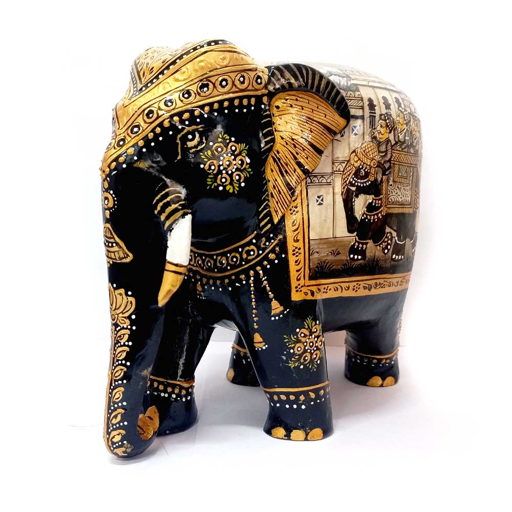 Wood Carving Elephant Idol