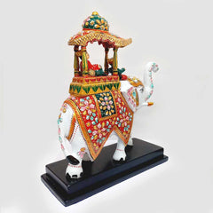 Meenakari Ambabari Elephant Figurine