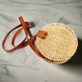 Round Jute Sling Bag
