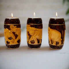 Wood Carving Candle Holder