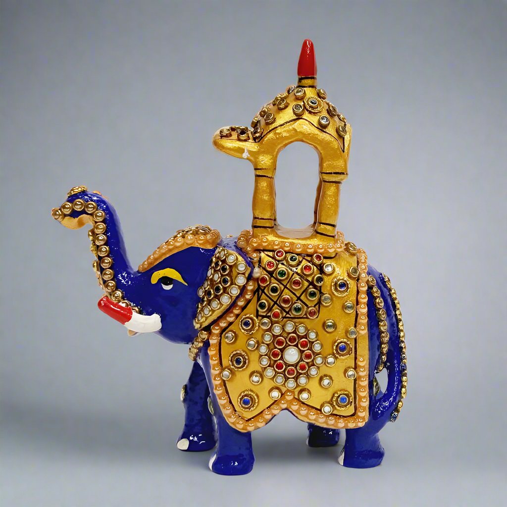 Metal Ambabari Elephant Figurine