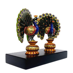 Wooden Peacock Statue