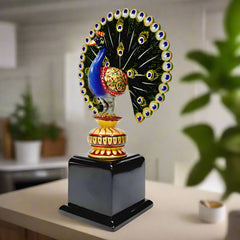 Wooden Peacock Figurine