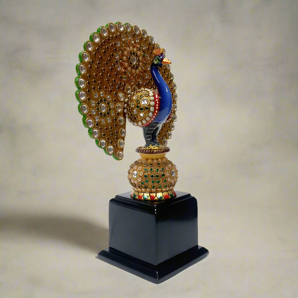 Wooden Peacock Trophy