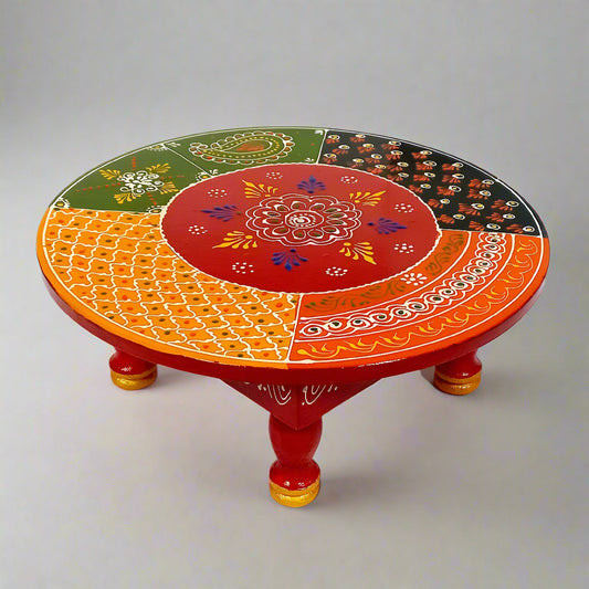 Wooden Round Chowki