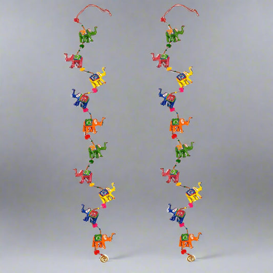 Traditional elephant design wall hanging made from paper mâché