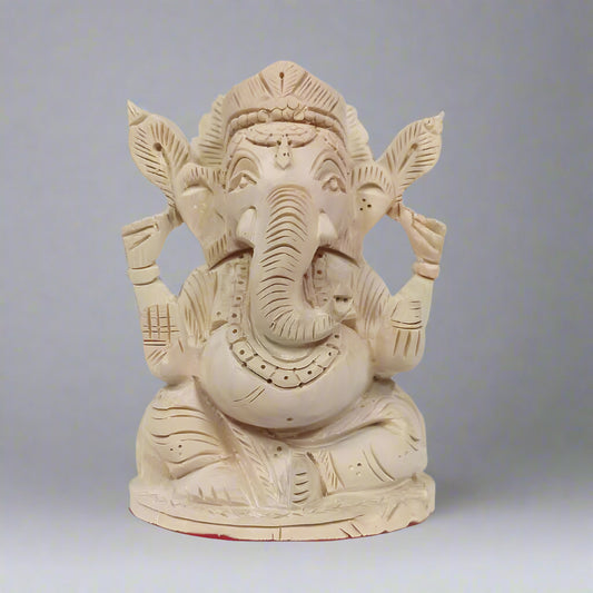 Sacred Shriparni Sevan wood Ganesha idol for prosperity and protection