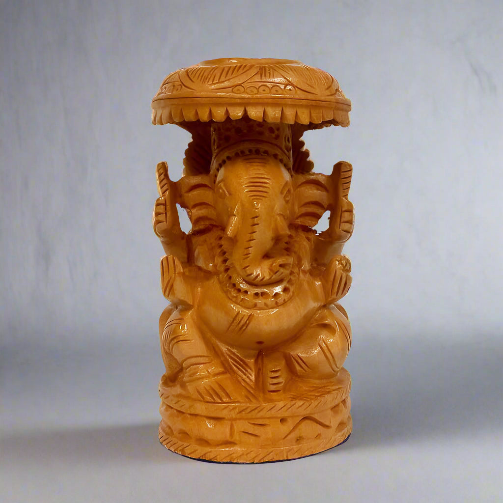 Wood Carving Ganesh