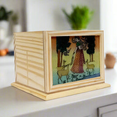 Pine Wood Desk Organizer