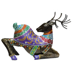 Metal Painted Deer Set