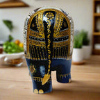 Unique handcrafted wooden elephant figurine for cultural home decor