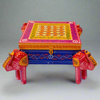Rustic wooden jewelry box with embossed texture and elephant artwork, offering both style and practical storage.